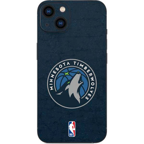 NBA Minnesota Timberwolves Distressed iPhone 13 Skin